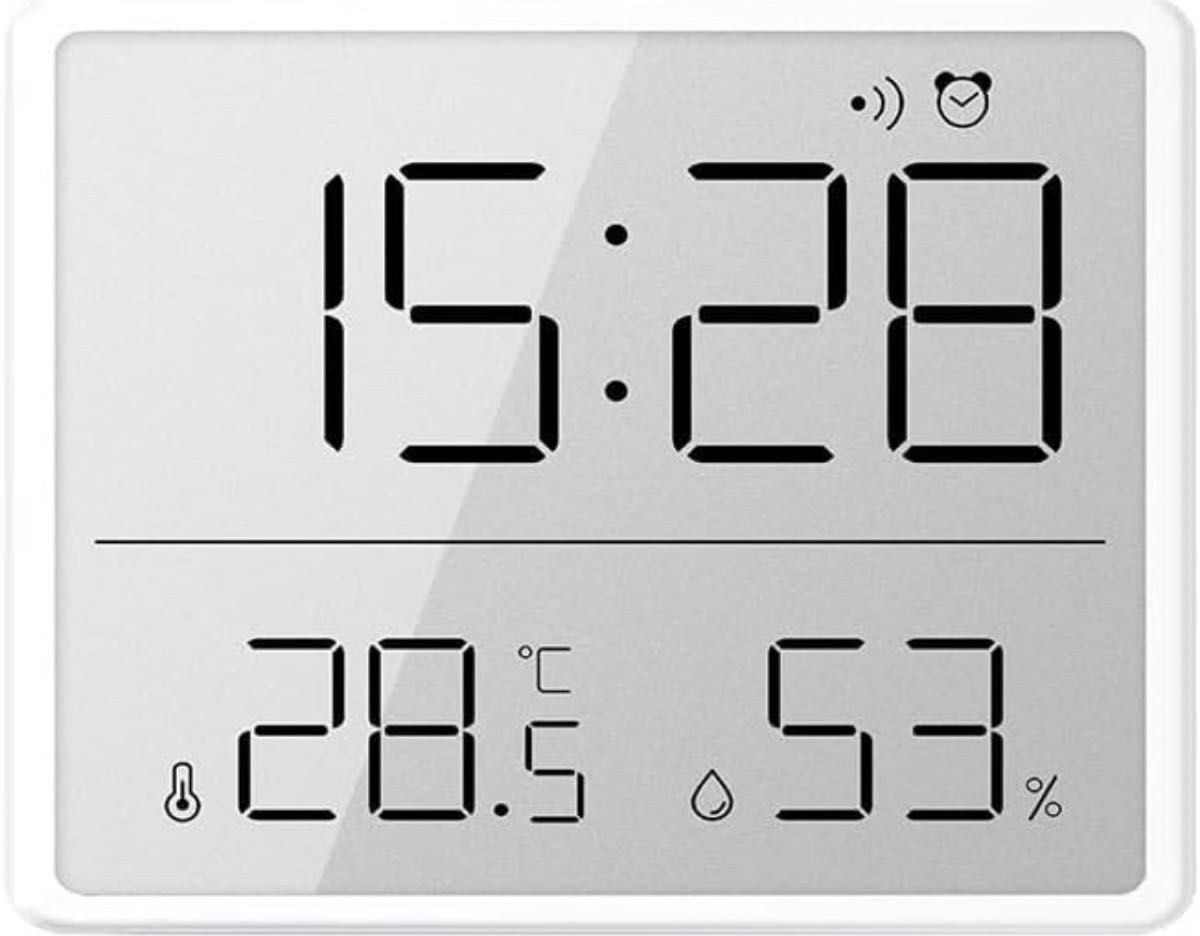 時計 デジタル温湿度計 デジタルタイマー アクアミニット 時計 大画面 液晶 磁気吸引 壁掛け 置き時計 卓上スタンド 時間表示