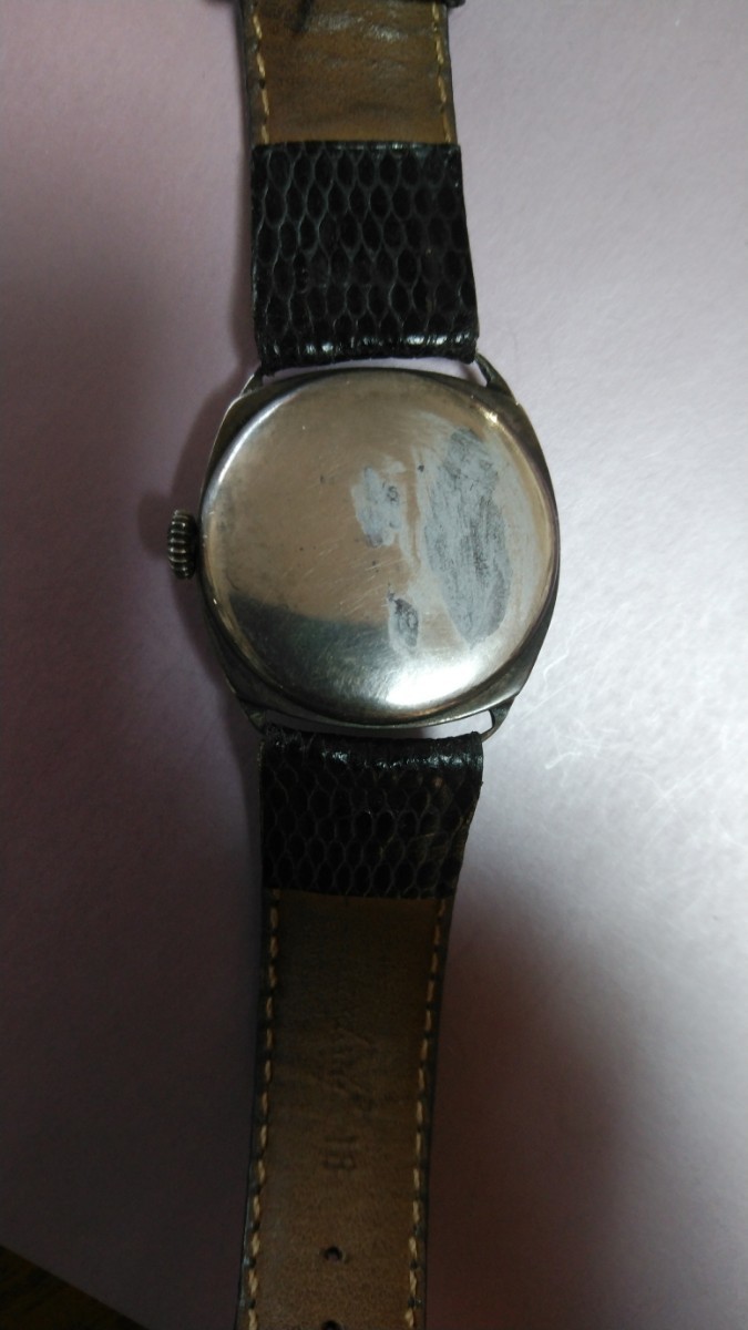  rare goods anti -k rotary hand winding smoseko silver face wristwatch 