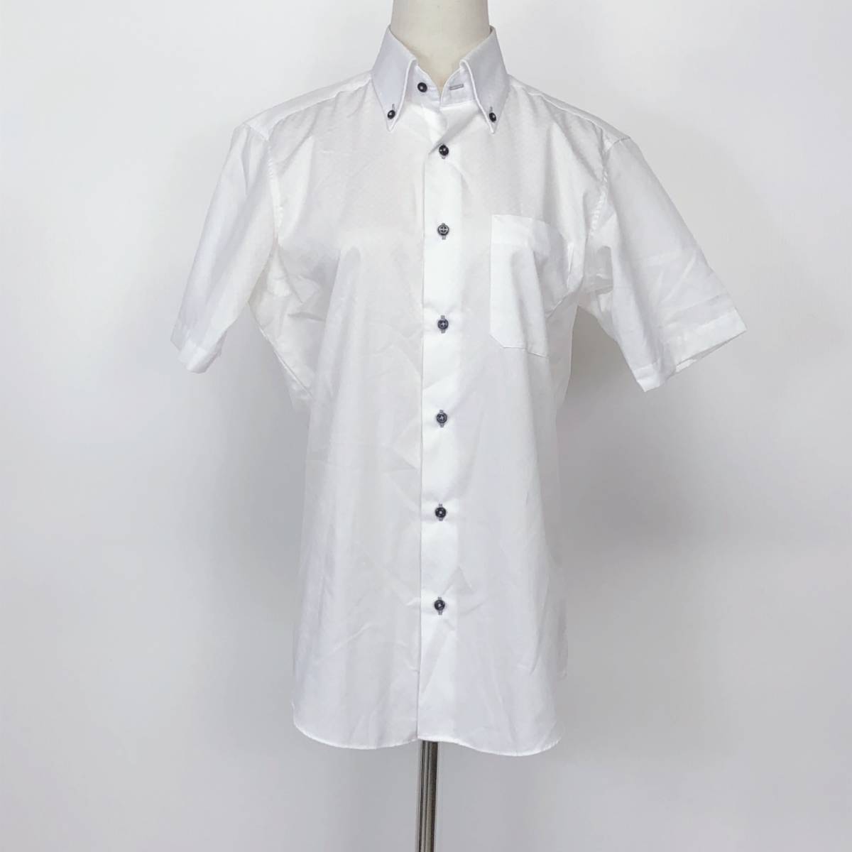 X348 hiromichinakano ヒロミチナカノ メンズ トップス シャツ 半袖 ホワイト 白 綿素材含 シンプル 上品 オフィススタイリッシュルックの画像1