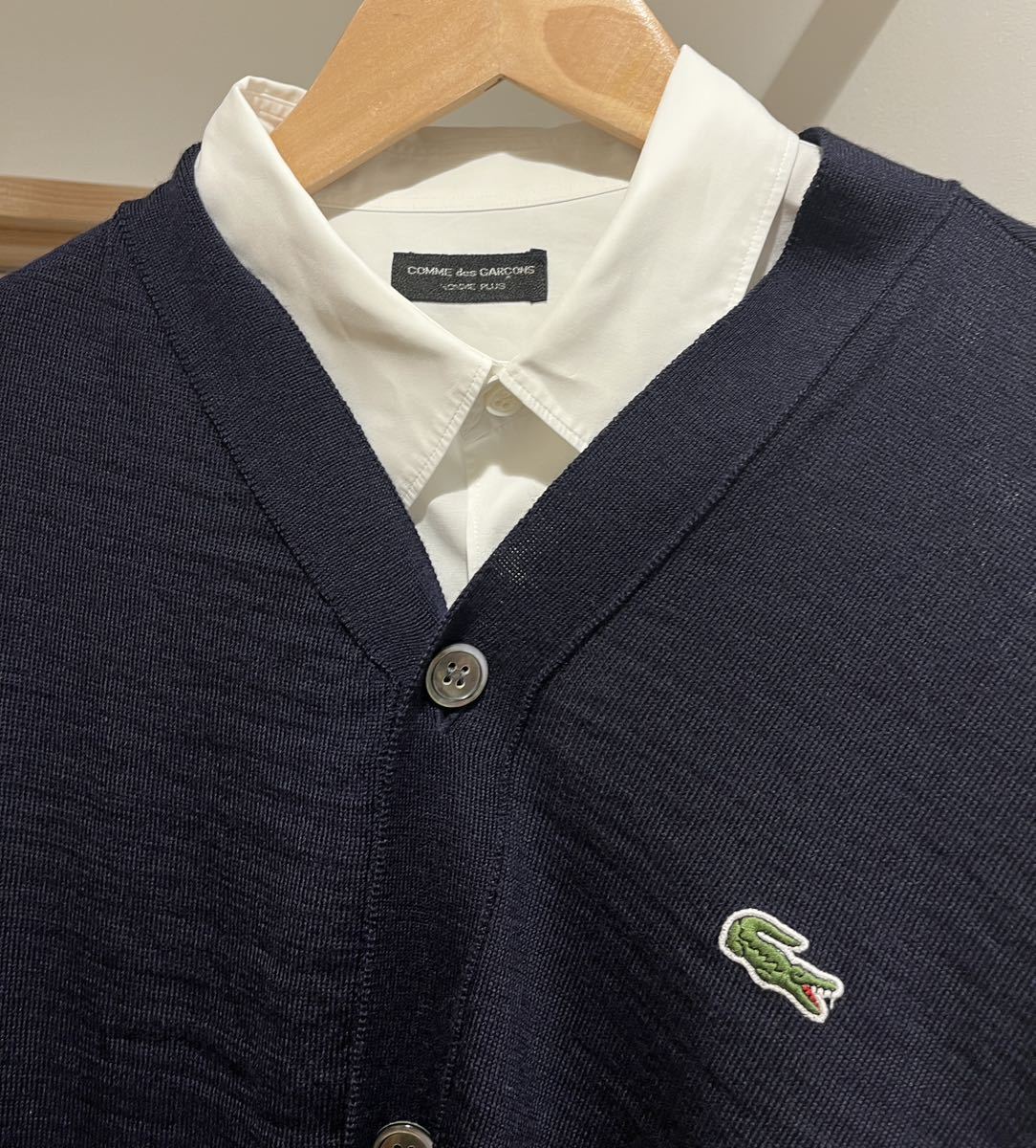 AD2023 COMME des GARCONS SHIRT LACOSTE ラコステ コムデギャルソンシャツ ねじれ アシンメトリー オムプリュスHOMME PLUS ganryu JUNYA_画像6