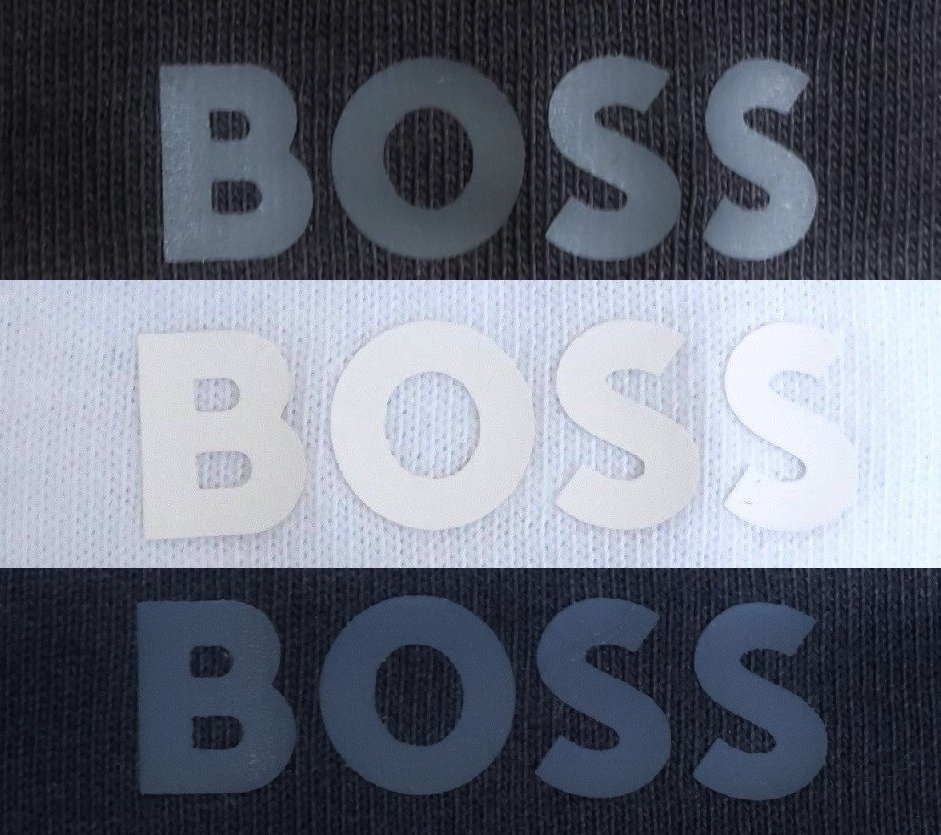 新品★ヒューゴ ボス HUGO BOSS★黒 白 紺★Tシャツ 3枚 セット 箱入★ブラック ホワイト ネイビー★クルーネック☆161の画像4