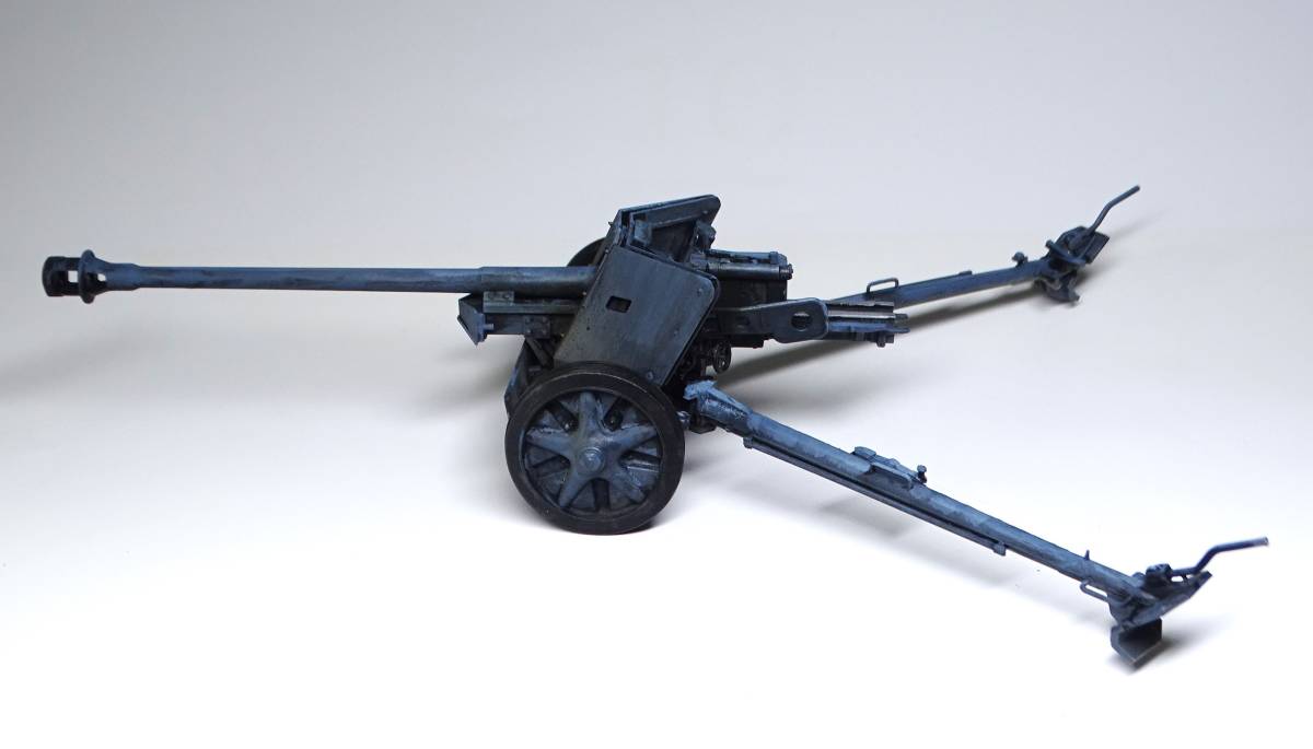 1/35　ドイツ75mm対戦車砲　人形3体付き塗装済み完成品_画像6