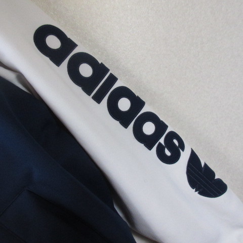 ○adidas アディダス オリジナルス◆スタジャン ジャケット 中綿入り 袖 胸ロゴ◆メンズ ネイビー/ホワイト Mサイズ_画像5