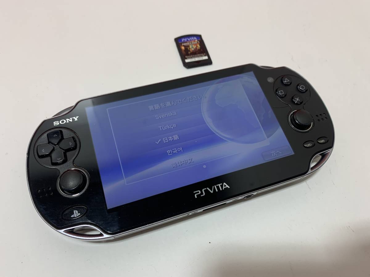 SONY　PS VITA　ブラック　PCH-1100　マインクラフト　ソフト付き　32GB　初期化済み_画像1