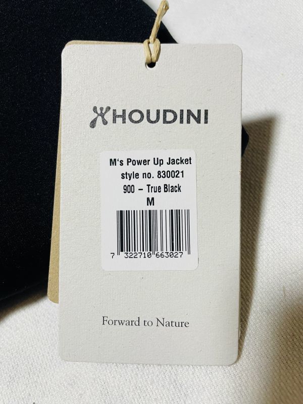 【新品同様】HOUDINI フーディーニ　Ms Power Up Jacket/trueblack Mサイズ　検/アークテリクス　スノーピーク