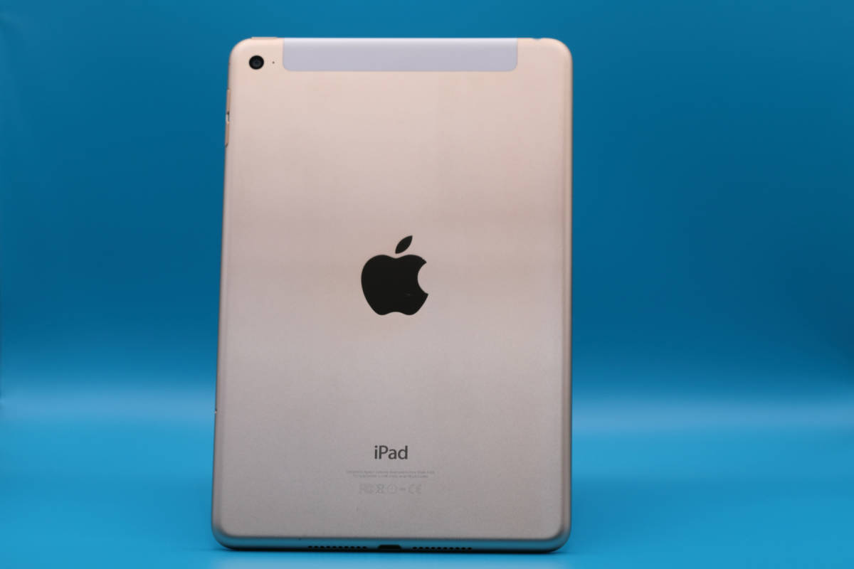 【送料無料】Apple iPad mini 4 64GB Wi-Fi+Cellularモデル MK752J/A ゴールド 判定〇 docomo SIMロック解除済み_画像4