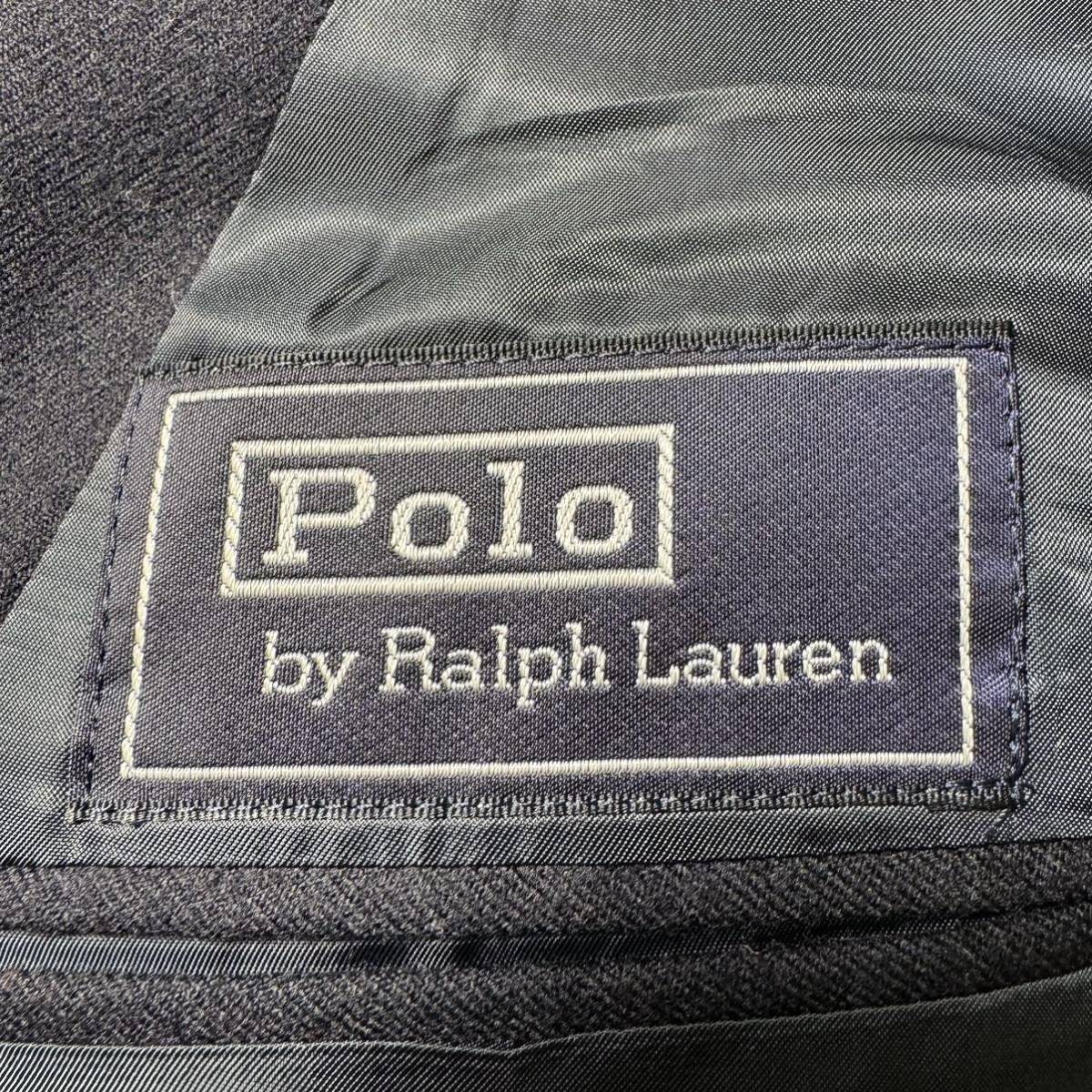 《極美品 AB7》ポロラルフローレン Polo Ralph Lauren ブレザー 紺ブレ 金ボタン テーラードジャケット ダブル ネイビー _画像9