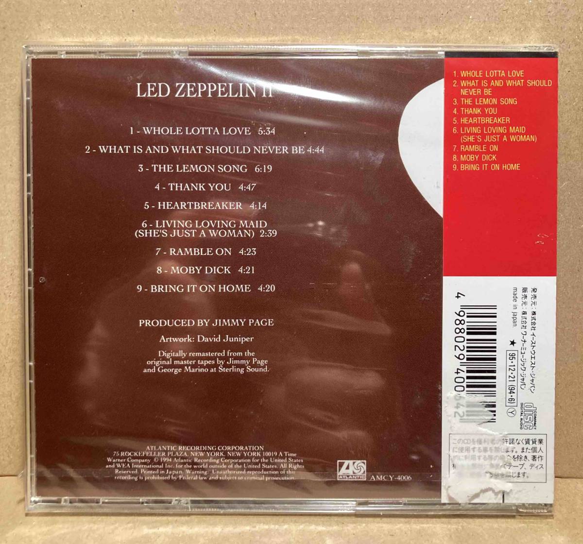 送料210円 未開封 新品 旧規格 CD Led Zeppelin II (AMCY-4006) レッド・ツェッペリン セカンド_画像2