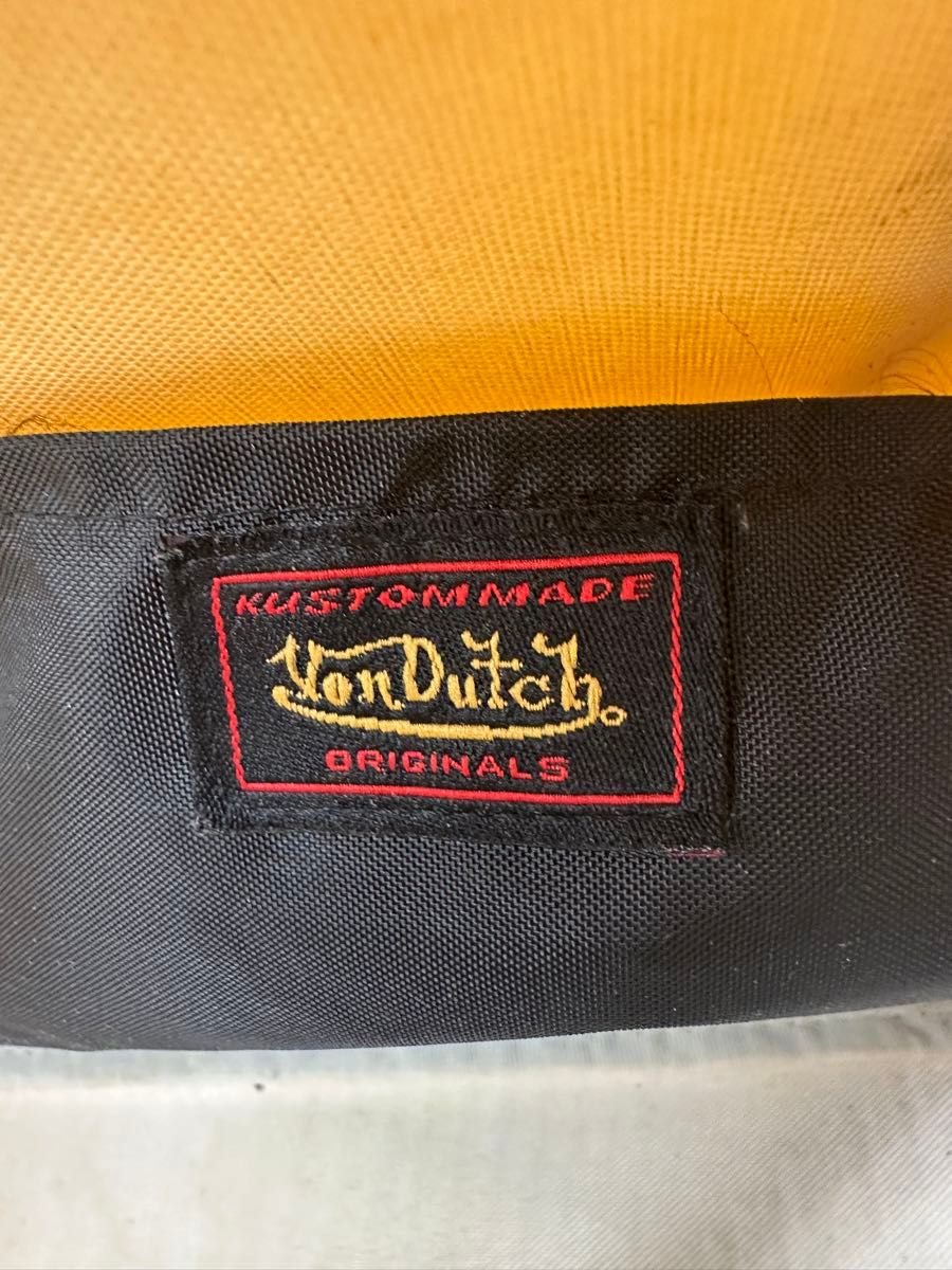 希少品　VonDutch ボンダッチ　ボストンバッグ　イエロー×ブルー　エナメル鞄