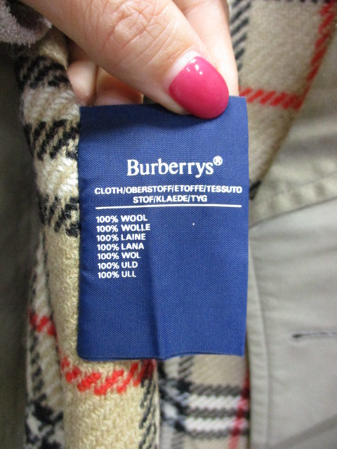 英国製　バーバリー　BURBERRYS　LANE CRAWFORD　80s90s　トレンチコート　メンズ44 XL LL　ウールライナー付きコート ノバチェック柄01195_画像6