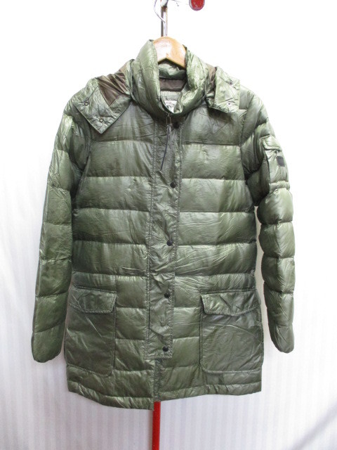 AIGLE　エーグル　ダウンコート　SIZE M ロングダウンジャケット ダウンパーカー フード付きダウンジャンパー アウトドアダウンウエア01314_画像1