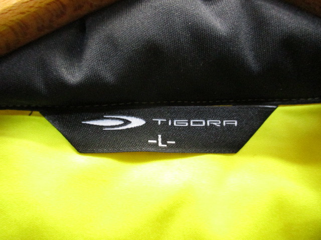 TIGORA　ティゴラ　メンズダウンジャケット　メンズL　半袖可能　黄黒　スポーツダウンウエア　ゴルフダウンジャンパー ゴルフウエア01234_画像3