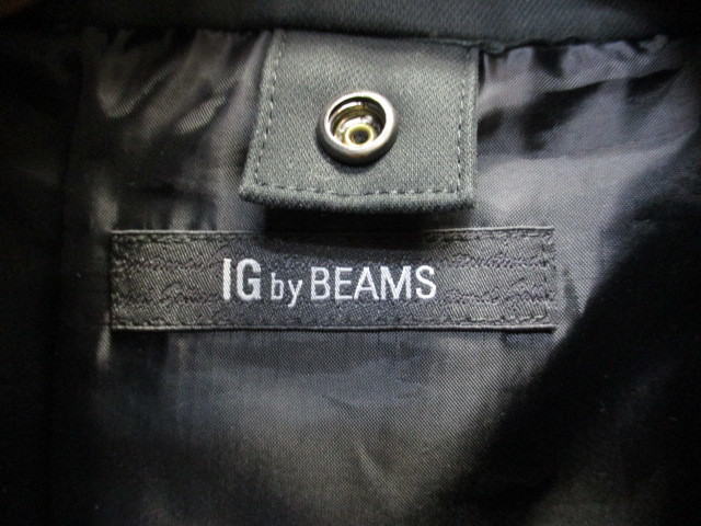 ビームス　IG BY BEAMS　メンズコート　メンズ46　黒　フード付きコート　フーディージャケット　ビジネスコート　ジャンパー　01312_画像2