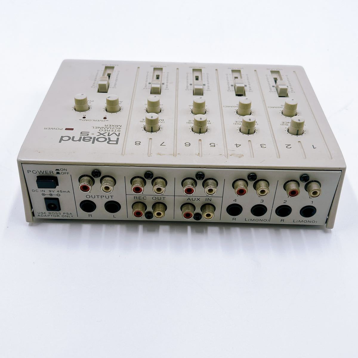 1円～ Roland mx-5 8ch mixer (stereo x4) ミキサー_画像2