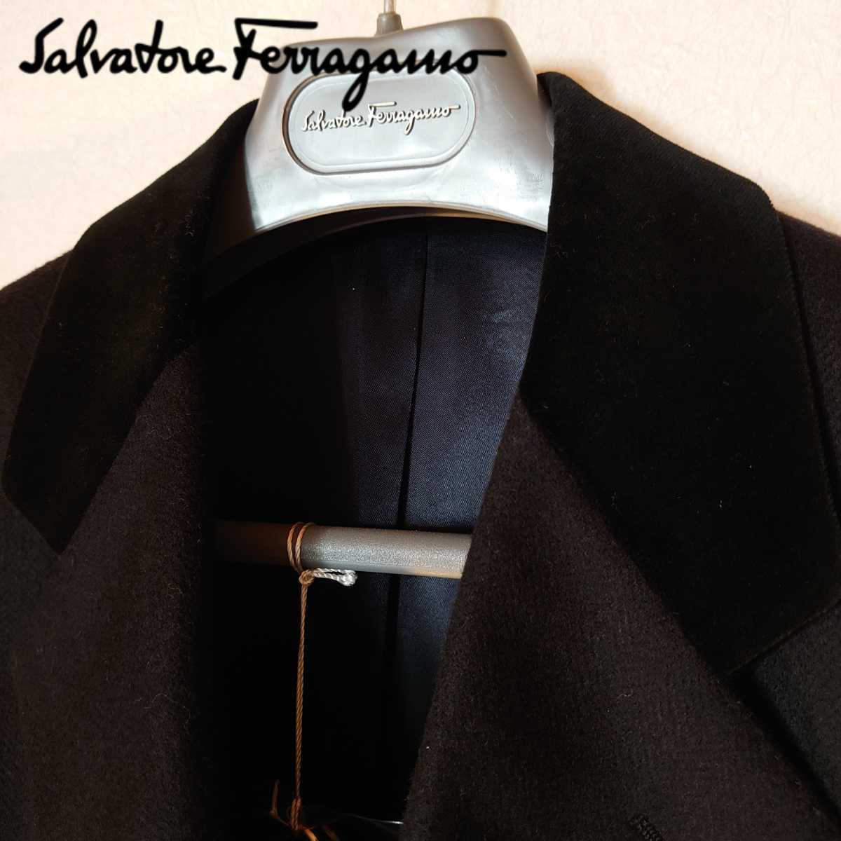 【美品】 Salvatore Ferragamo サルヴァトーレ・フェラガモ シングルコート バージンウール