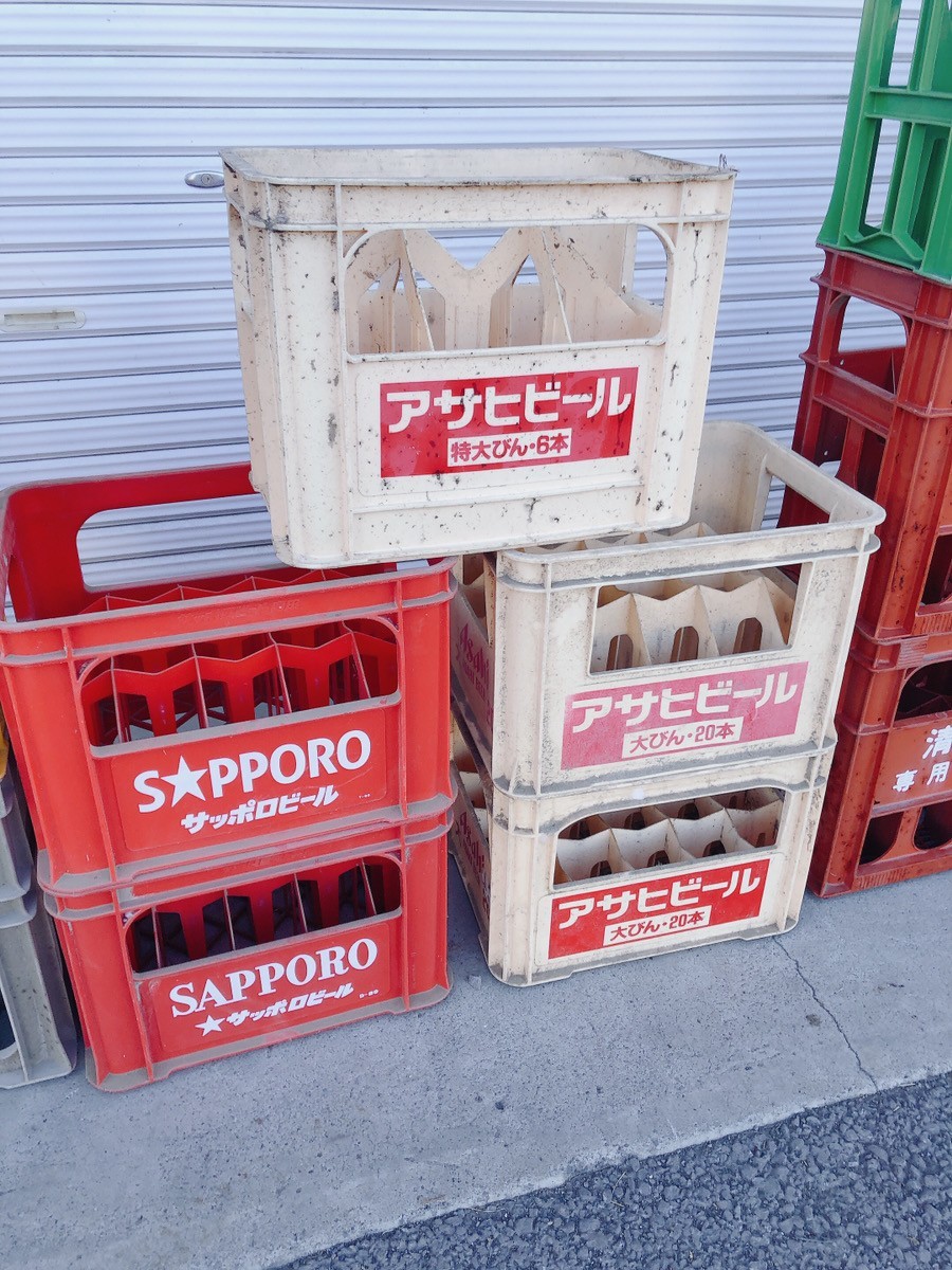 引取限定/中古 ビールケース 日本酒ケース 瓶入れ 空ケース 引取限定/中古 ビールケース 日本酒ケース 瓶入れ 空ケース