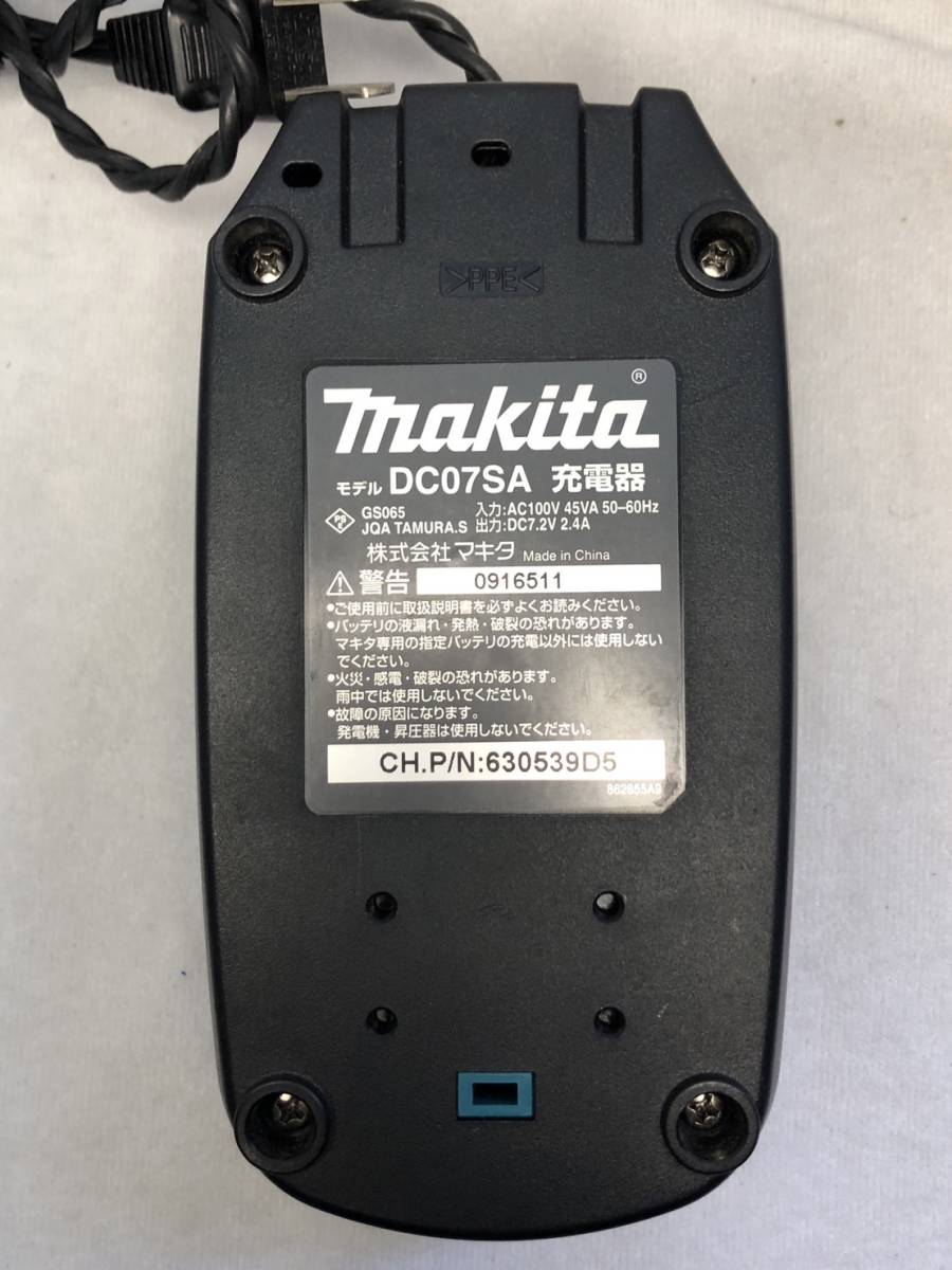 【R50119-7】 makita マキタ 充電器 DC07SA / バッテリー BL-7010 セット 純正品_画像5