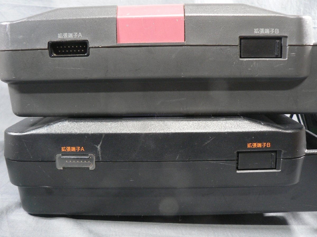 0C4A2　［ジャンク］SHARP シャープ ツインファミコン・AN-500B/AN-505　本体2台セット　TWIN FAMICOM_画像6