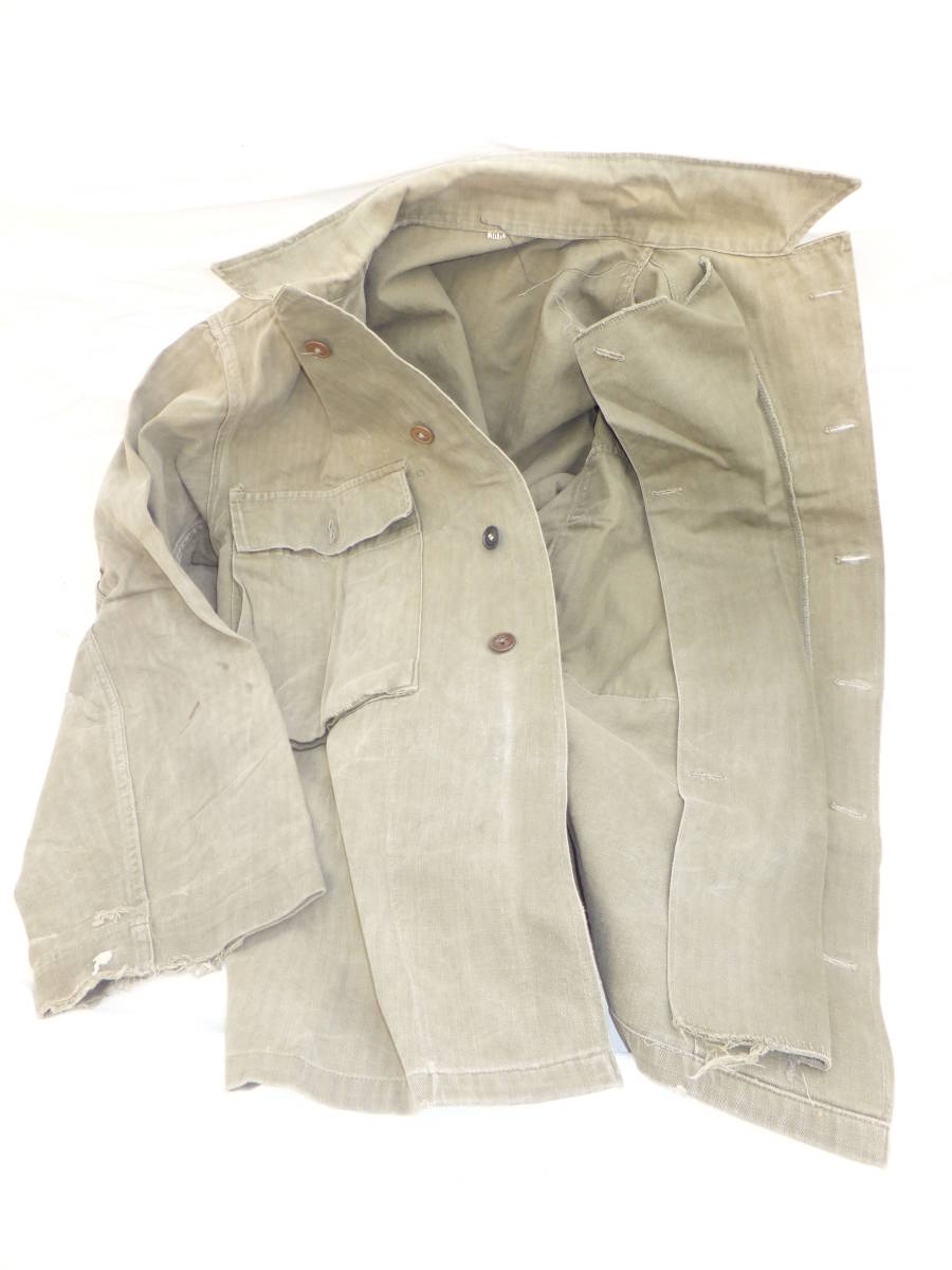 　☆　us Army 1958 HBT Jacket アメリカ陸軍 2-Pocket オリーブドラブ 綿地へリンボーン(杉綾織)上衣 size38R 日本人Ｌ寸　☆_画像8