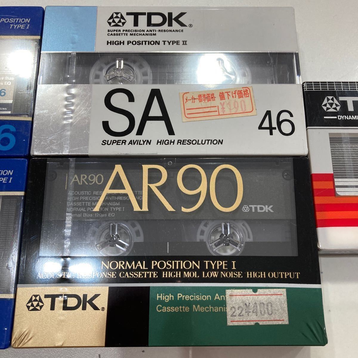 パ）未使用品 カセットテープ TDK AR46 TYPE I AR90 TYPE I SA46 TYPE Ⅱ D60 TYPE I ノーマルポジション ハイポジション _画像3