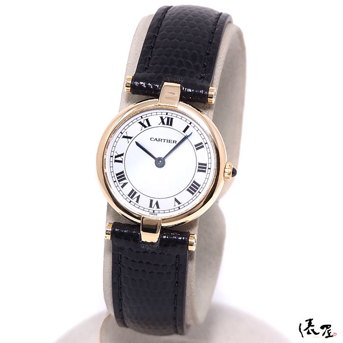 【K18YG】 カルティエ ヴァンドーム SM オーバーホール済み 極美品 ヴィンテージ 金無垢 レディース 腕時計 Cartier 時計_画像2