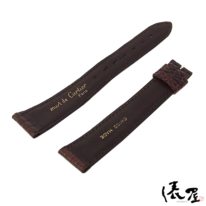 [ Cartier ] original belt 17mm Brown tea Lizard clock Cartier. shop PR50067