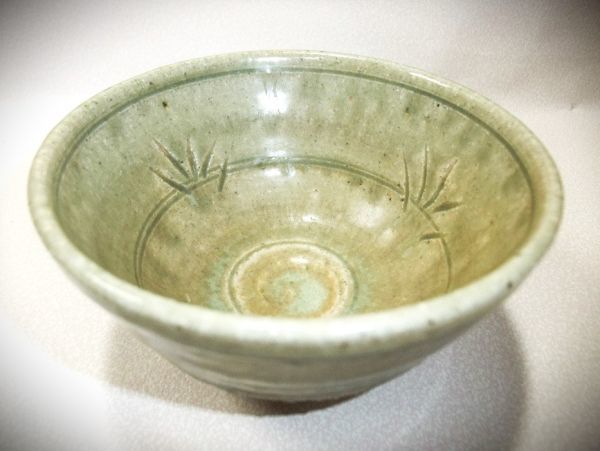 【睦】 古い 青磁 茶道具 時代物 抹茶茶碗 保存箱 合せ箱 桐箱■_画像5