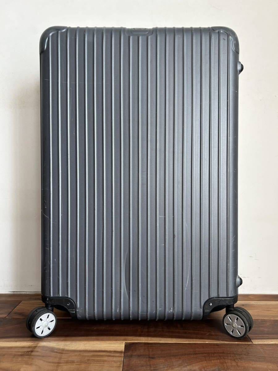 リモワRIMOWAサルサ スーツケース4輪グレー 中古良品 大容量87L 77×52