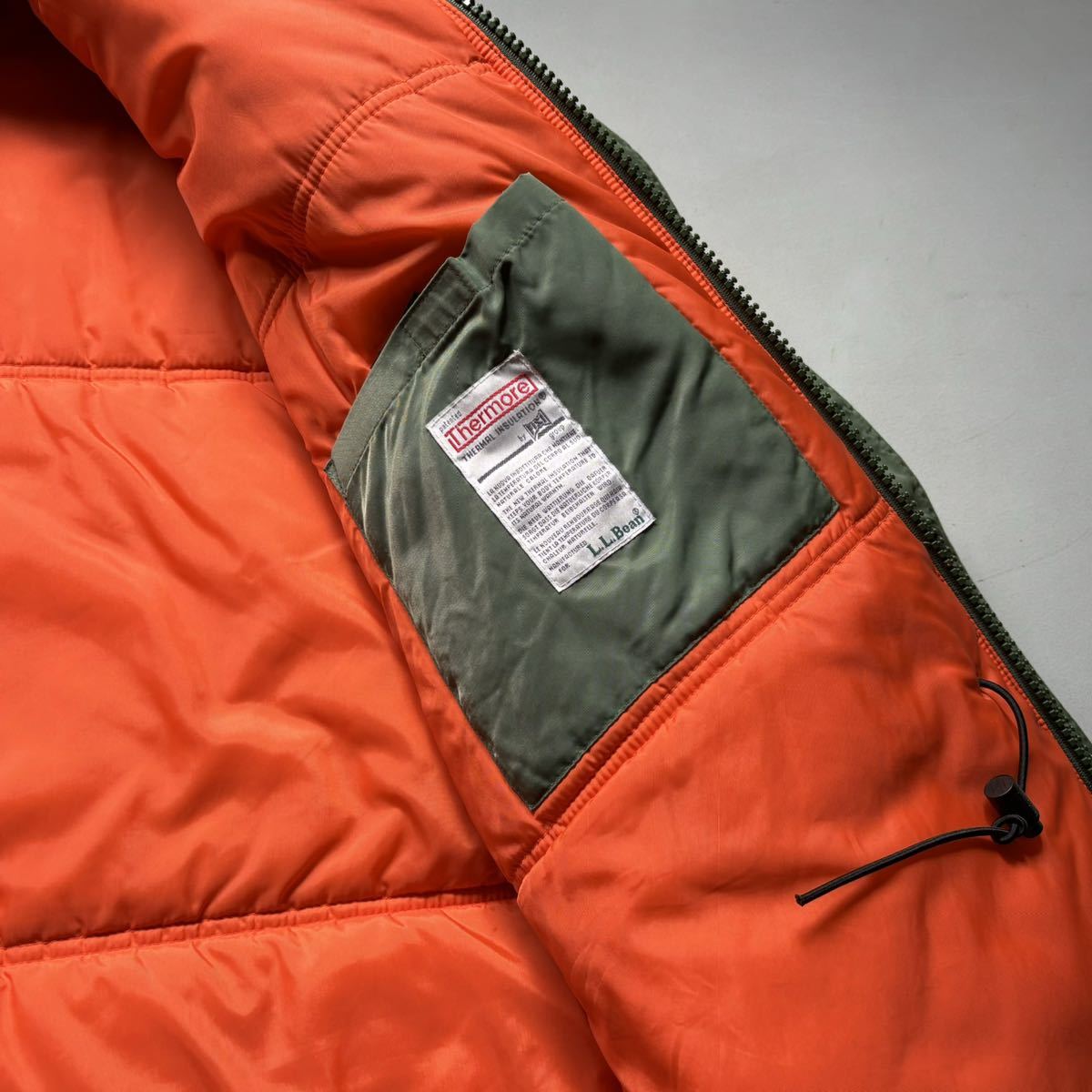 80s LLBean N-3B sampling jacket “thermore” “size XL” 80年代 エルエルビーン ナイロンジャケット アメリカ軍ミリタリーサンプリング_画像7