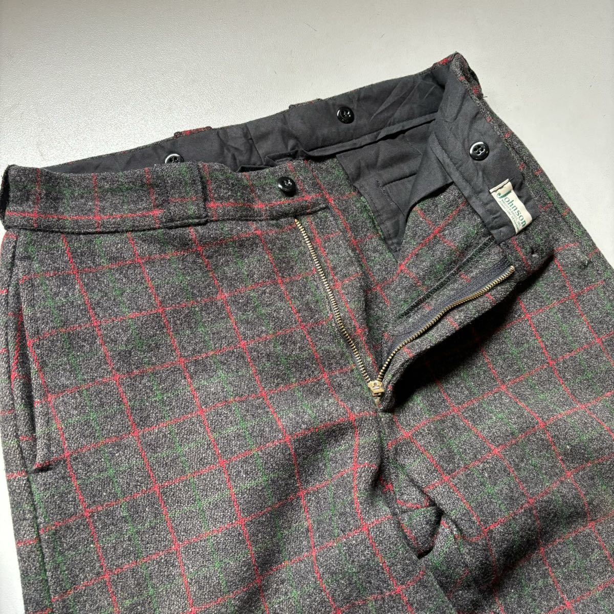 Johnson wool check pants “made in USA” ウールチェックパンツ USA製 アメリカ製