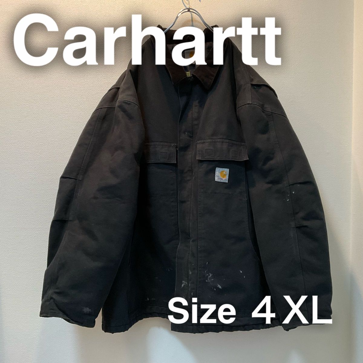 Carhartt カーハート 4XL アクティブジャケット　ブラック　黒　ブルゾン　オーバーサイズ　ビックシルエット　ゆるダボ
