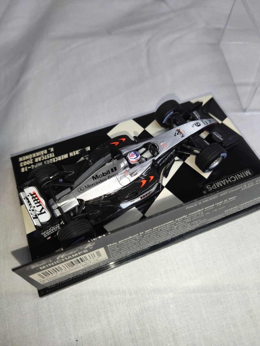 ミニチャンプス 1/43 McLaren Mercedes MP4-18 Testcar 2003 K.Raikkonen マクラーレン メルセデス K.ライコネン MINICHAMPS_画像8