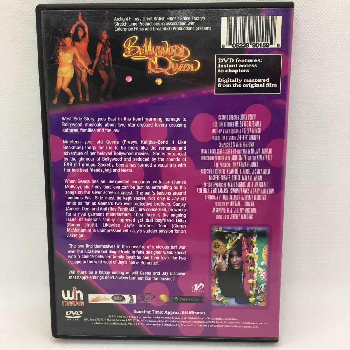 DVD『Bollywood Queen』インド/インド映画/映画/公開日 2002年/Preeya Kalidas/James McAvoy/Ciaran McMenamin/海外版/　Ⅱ‐1115_画像2