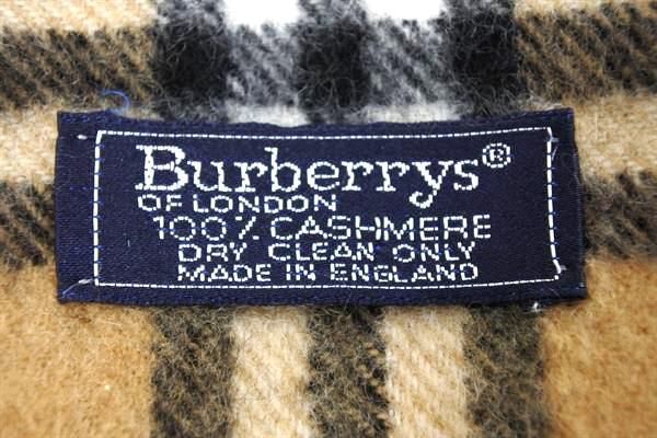 1円 ■新品同様■ Burberrys バーバリーズ ノバチェック カシミヤ100% マフラー ストール 防寒具 メンズ レディース ブラウン系 AU6537_画像4