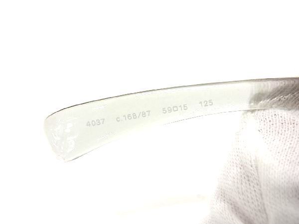 1円 ■美品■ CHANEL シャネル 4037 c.168/87 ココマーク サングラス メガネ 眼鏡 シルバー系×クリアグリーン系 BF5062_画像4
