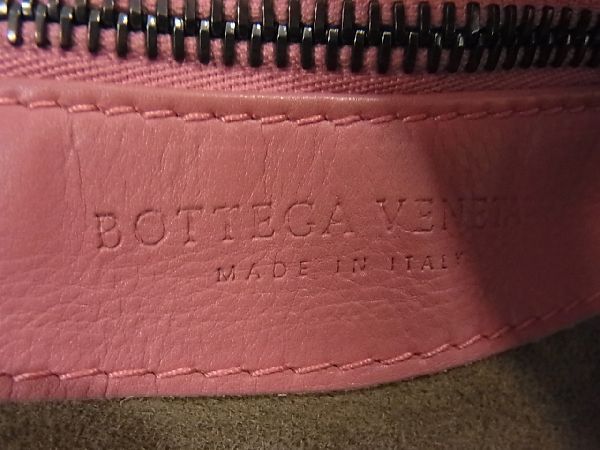 1円 ■美品■ BOTTEGA VENETA ボッテガヴェネタ イントレチャート レザー ワンハンドル ハンドバッグ ショルダー 肩掛け ピンク系 AW1045_画像6