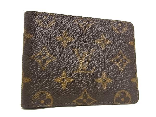 1円 ■美品■ LOUIS VUITTON ルイヴィトン M60895 モノグラム ポルトフォイユ ミュルティプル 二つ折り 財布 ウォレット ブラウン系 AS5801_画像1