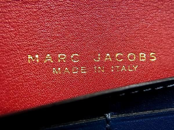 1円 ■美品■ MARC JACOBS マークジェイコブス レザー 二つ折り 長財布 ウォレット レディース レッド系 AT7251_画像6