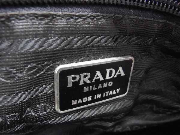 1円 PRADA プラダ B6651 テスートナイロン リュックサック バックパック メンズ レディース ブラック系 BG6495_画像6