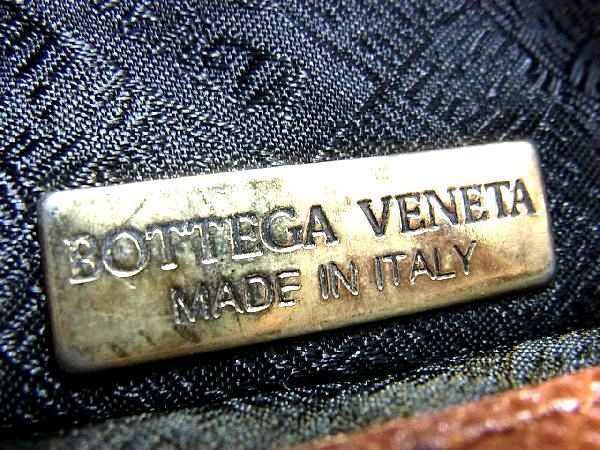 1円 BOTTEGA VENETA ボッテガヴェネタ ヴィンテージ PVC トートバッグ ショルダー ブラック系×ブラウン系 BH0397_画像6