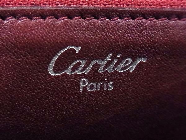 1円 ■美品■ Cartier カルティエ カボション レザー ハンドバッグ トートバッグ 手持ちかばん メンズ レディース ベージュ系 BG4907S1_画像6