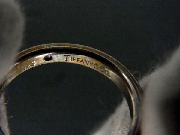 TIFFANY＆Co ティファニー エルサペレッティ スタッキングバンドリング サファイア SV925 リング 指輪 約8号 シルバー系 BE6905_画像3