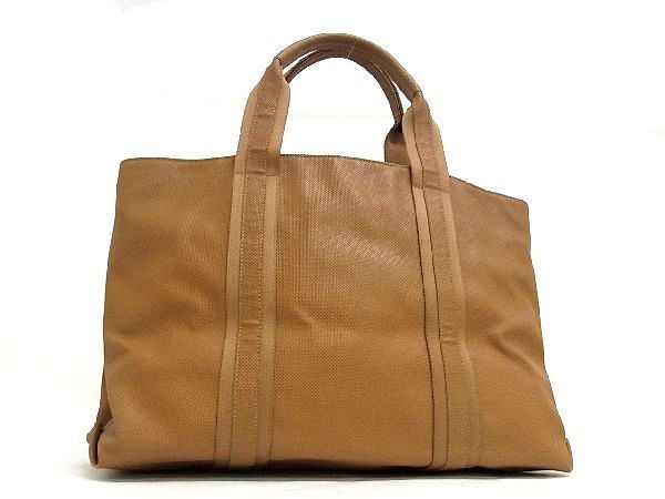 1円 ■美品■ BOTTEGA VENETA ボッテガヴェネタ マルコポーロ PVC ハンドバッグ トートバッグ レディース メンズ ブラウン系 AT7478_画像1