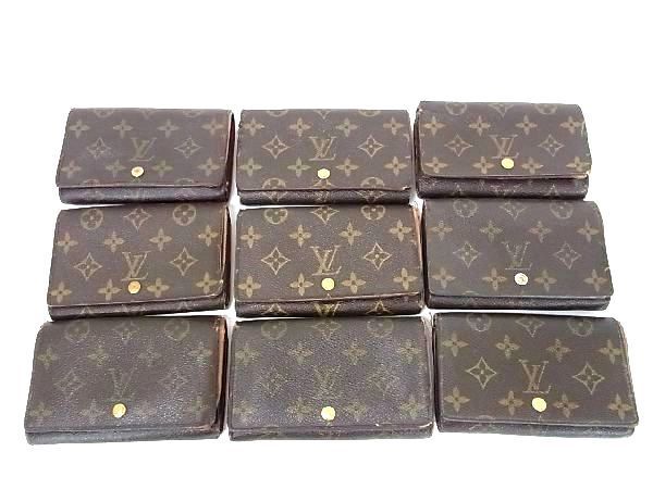 1円 LOUIS VUITTON ルイヴィトン M61730 モノグラム ポルトモネビエ トレゾール 二つ折り 財布 ウォレット 9点セット まとめ売り DA5853_画像1