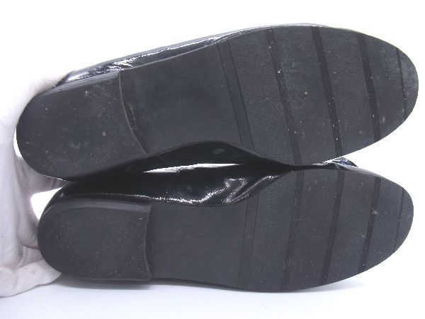 BALENCIAGA バレンシアガ パテントレザー フラワーモチーフ 表記サイズ 36 (約24.5cm) パンプス 靴 シューズ ブラック系 DD4257_画像4