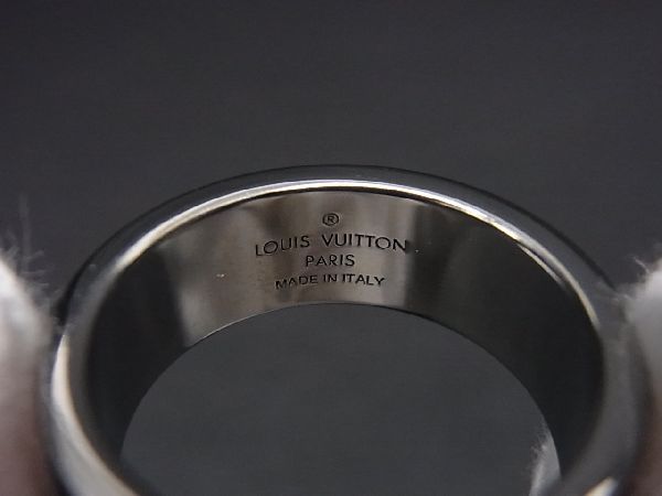 1円 ■美品■ LOUIS VUITTON ルイヴィトン M00513 LV インスティンクト リング 指輪 アクセサリー サイズ M(約22号) シルバー系 AT7285_画像4