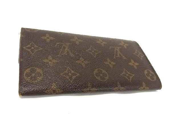 1円 LOUIS VUITTON ルイヴィトン M61725 モノグラム ポシェット ポルトモネ クレディ 二つ折り 長財布 ウォレット ブラウン系 DA5935_画像2