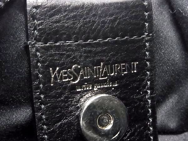 1円 ■美品■ YVESSAINTLAURENT イヴサンローラン モンサバ ストロー ワンショルダーバッグ ハンドバッグ 肩掛け ネイビー系 AU6137_画像6