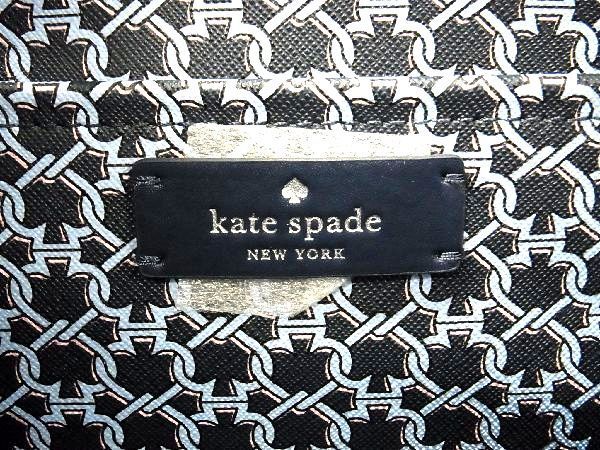 1円 ■極美品■ kate spade ケイトスペード WKR00067 スペードリンク PVC×レザー 2WAY トートバッグ ショルダー ブルー系 AT8382_画像6