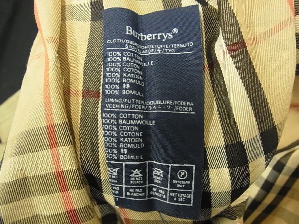 1円 Burberrys バーバリーズ コットン100％ トレンチコート 上着 アウター 洋服 カーキ系 CC1035_画像5